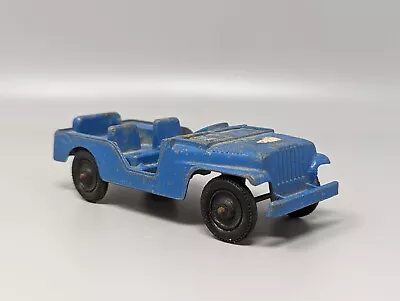 Vintage Tootsie Toy Cast Metal 5 Blue USA Jeep Tootsietoy USA Made • $11