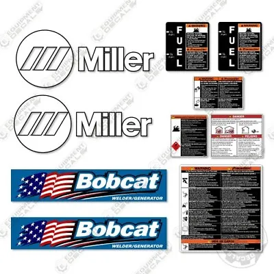 Fits Miller Bobcat 225 Decal Kit Generator Decals Replacement Stickers  • $69.95