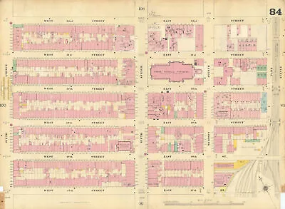 £299 • Buy Sanborn NYC #84 Manhattan Midtown East Diamond District 1899 Old Antique Map
