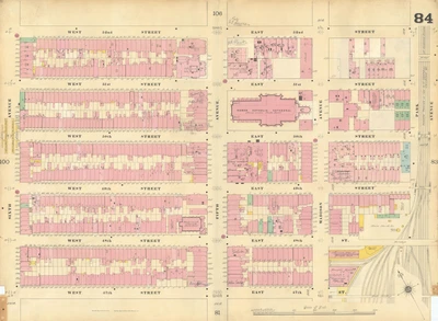 £299 • Buy Sanborn NYC #84 Manhattan Midtown East Diamond District 1899 Old Antique Map