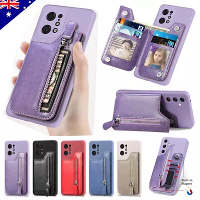 For OPPO Find X3 X5 Reno8 A96 A57 A77 A74 A17 A16 ZIP Wallet Case Leather Cover • $16.14