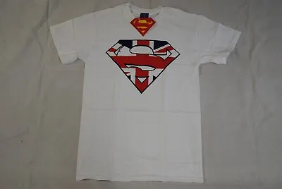 Superman Union Jack Logo T Shirt New Official Dc Comics Superhero Rare • £7.99