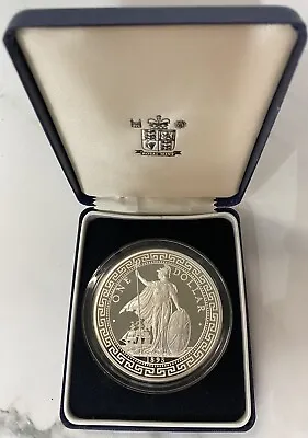 1988 Great Britain Royal Mint 5oz. Silver Proof Trade Dollar Cd • $395