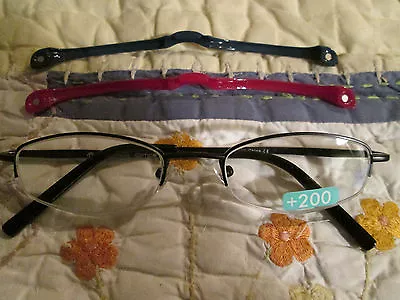 Reading Glasses Personal Optics Compact & 2 Removable Magnetic Fun Frames   • $7.95