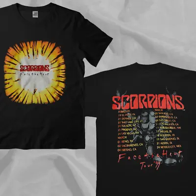 SCORPIONS FEEL THE HEAT ROCK 1994 TOUR VINTAGE Black Double Sided T-Shirt • $31.99