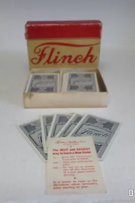Vintage FLINCH Card Game 1938 Parker Brothers Instructions 150 Cards Complete • $14.99