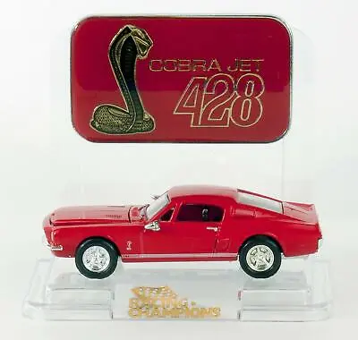 Dealer Dave 1:58 RACING CHAMP MINT 68 FORD MUSTANG COBRA W/ STAND EMBLEM (S61) • $9.89