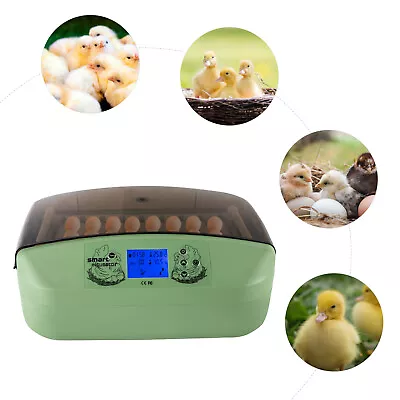 32 Eggs Incubator Temperature Control Automatic Turning Duck Chicken Egg Hatcher • £76.60