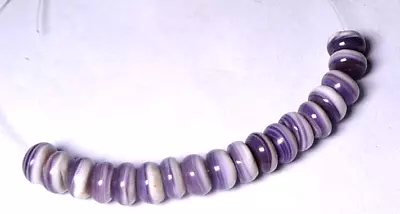 18 WAMPUM QUAHOG SHELL 6 Mm Rondelle Natural Beads • $5.50