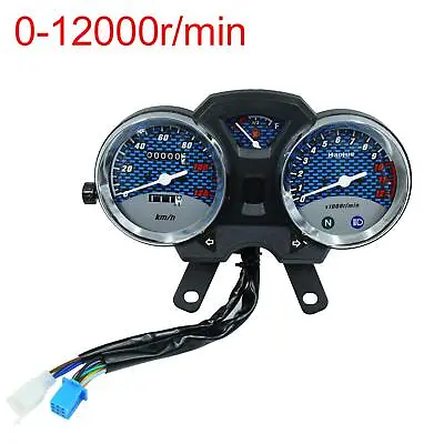 Motorcycle Cruiser LCD Dual Digital Odometer Tachometer Speedometer Gauge Black • $56.39
