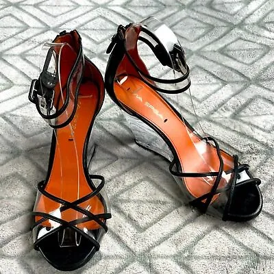 Via Spiga Lucite V-Biana Wedge Heels Size 8.5 • $25