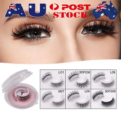 $7.29 • Buy 2Pcs Eyelashes Self-Adhesive Natural Multiple Reversible Glue Free Reusable AU