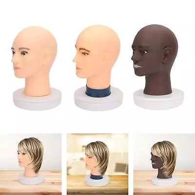 Makeup Doll Head Male Mannequin Head For Wigs Displaying Making Styling Hats • £14.72