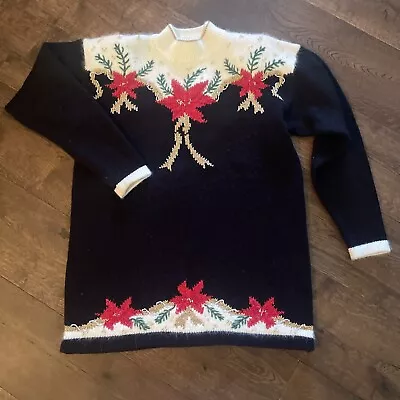 Vintage 90s Dana Scott Ugly Christmas Sweater Large Medium Crewneck Sweatshirt • $24.99