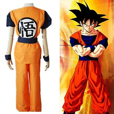 New Dragonball Z Son Goku Cosplay Party Costume 悟 Halloween Carnival Gift • $37.94