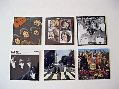 Fridge Magnets Beatles 6 Album Covers Abbey Road Sgt Peppers Revolver Etc Photo • $11.95