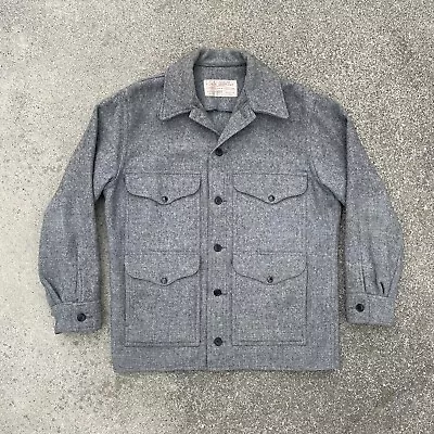 Vintage 80’s Filson Mackinaw Cruiser Jacket Wool Grey Hunting Outdoors USA  • $225