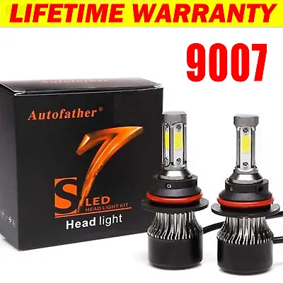 4-Sides 9007 HB5 LED Headlight Kit High Low Dual Beam Bulb 3000W 300000LM 6500K • $13.94