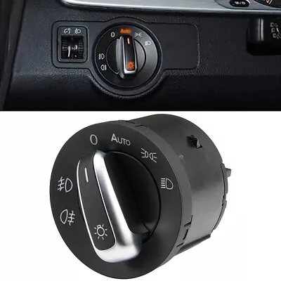 For VW Golf Eos Tiguan Touran Caddy Passat Auto Chrome Headlight Fog Lamp Switch • $13.29