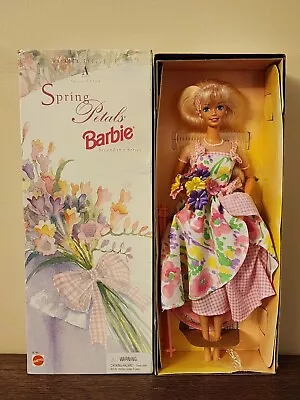 1996 Avon Exclusive Spring Petals Blonde Barbie Doll NRFB 2nd In Series #16746 • $12.60