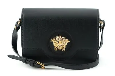 Versace Black Calf Leather Shoulder Bag • $2410