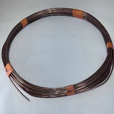 90' 8 AWG Solid Bare Copper Conductor Soft Drawn Ground Bond Bonding Wire Cable • $54.99