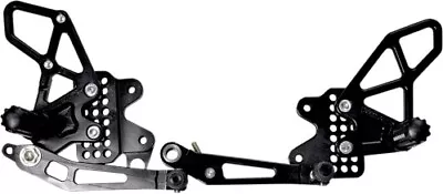 Vortex Rear Sets Foot Pegs Suzuki GSXR 2011-2016 600  750 Footpeg RS582K Black • $396.06