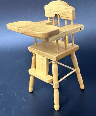 Vintage Wooden Dollhouse High Chair Doll High Chair Wood Chair Dollhouse Doll • $8