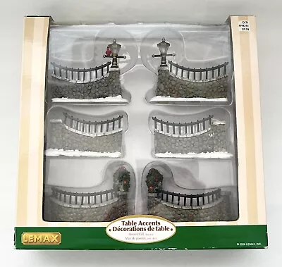 Lemax Christmas Village Collection Stone Wall Village Table Accents Set Of 6 • $19.99