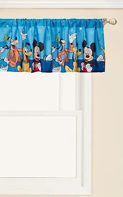 Disney Mickey Mouse Playground Pals Window Valance Blue 50  X 16  • $28.39