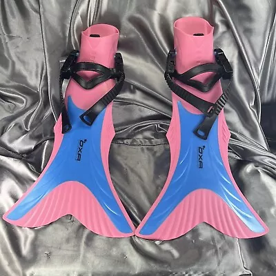 OXA Pink Blue Mermaid Tail Swim Scuba Fins For Kids Size S/M 10.5-13.5 EUC • $23.50