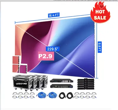 P2.9 FS 7860Hz Turnkey Led Video 16f X9ft Wall System Package 60  Display Panels • $25566