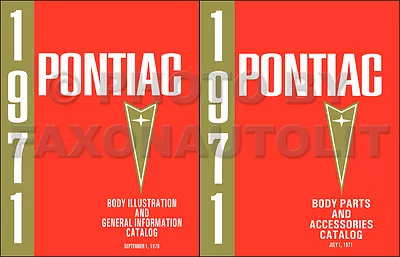 Pontiac Master Body Parts Book 1971 1970 1969 1968 1967 1966 Illustrated Catalog • $79