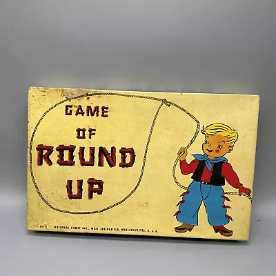 Vintage National Games Game Of Round Up Cowboy Board Game • $23.99