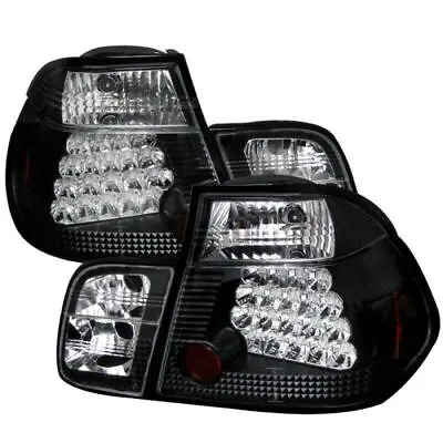 Black LED Tail Lights For BMW E46 3-Series 99-01 4Dr • $275.27