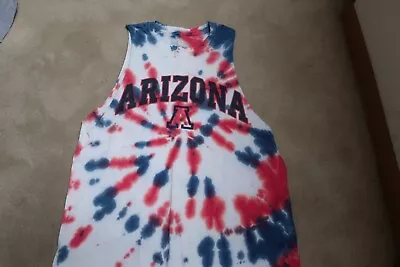 U OF A Wildcats Women's Tye Dye Pre Owned Tank Top Size Medium • $10