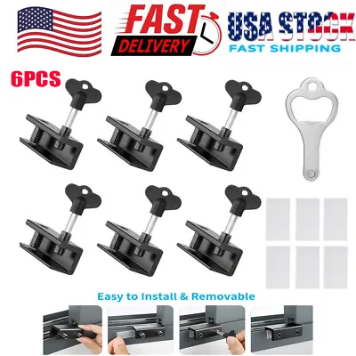 Sliding Window Locks With Key For Vertical & Horizontal Sliding Windows Doors US • $18.89