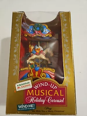 Mr. Christmas Wind Up Musical Holiday Carousel Donald Duck • $56