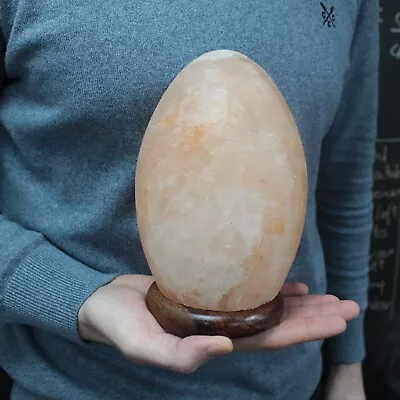 Oval Egg Shaped Natural Himalayan Salt Lamp - Pink Rock Crystal Light • £45.34