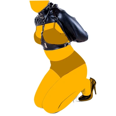 $23.91 • Buy NEW Asylum Straight Jacket Costume BODY HARNESS Restraint Armbinder Black 
