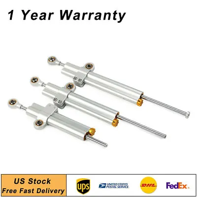 CNC Steering Damper Stabilizer Linear Reversed Safety Control MOtorcycle Silver • $57.07