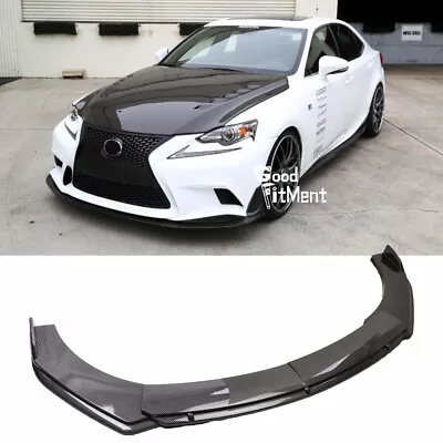 For Lexus IS200t IS250 IS300 IS350 Carbon Front Bumper Lip Spoiler Splitters Kit • $104.17