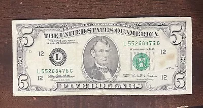 1 $5 Bill From 1995. • $2200
