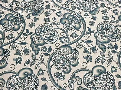 Sanderson Curtain Fabric 'WYCOMBE' 3.6 METRES EAU DE NIL/LINEN  - LINEN BLEND • £76.99