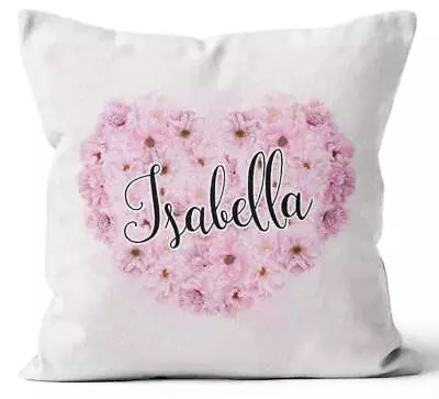 Personalised Any Name Floral Design Cushion Printed Birthday Gift 770 • £11.99