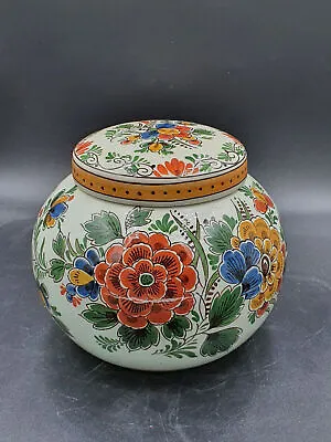 Original Delfts Polychrome RAAM Lidded Candy Box Hand Painted • $96.59