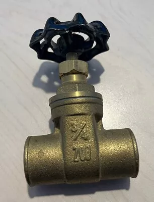 3/4  Brass Gate Valve 200 WOG Sweat Ends • $11.99