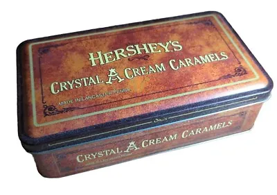 Vintage Hinge Lid Collector Tin Hershey's Crystal A Cream Caramels  1997  • $3