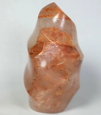 Natural RED FIRE Hematoid QUARTZ Crystal PHANTOM MULTI INCLUSIONS Freeform 430g • $34.99