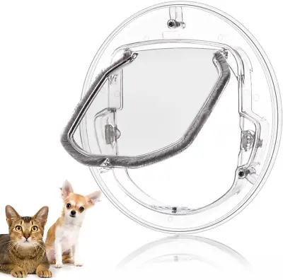 £20.68 • Buy Cat Flap For Glass Doors, 4 Way Locking Pet Door Microchip For Cats Lockable Dog